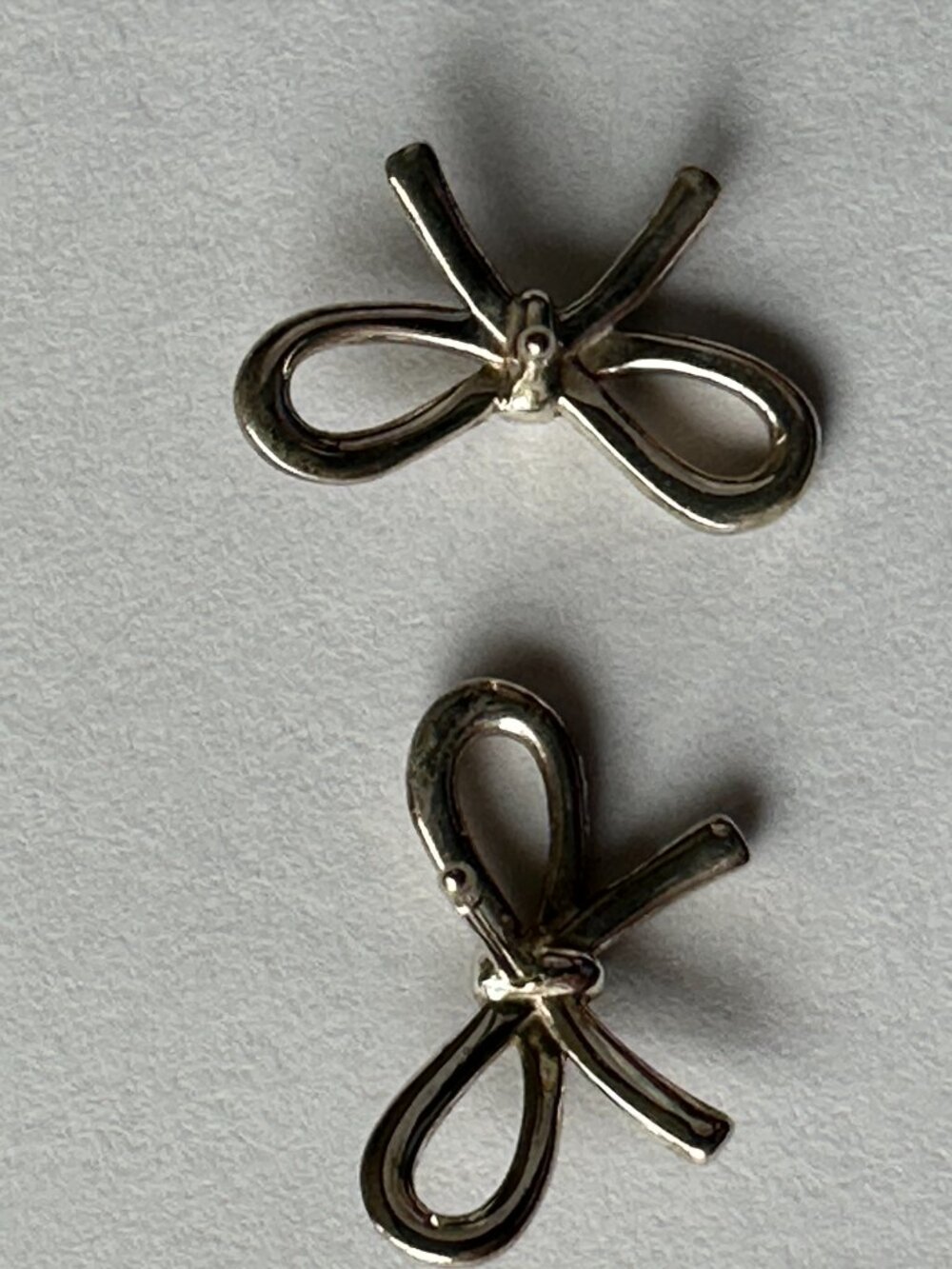 Tiffany & Co. Sterling Silver Bow Stud Earrings 925 - Picture 3 of 15